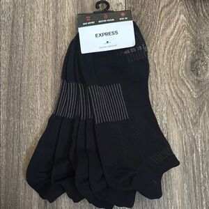 Express Men's Black and Gray Athletic Socks